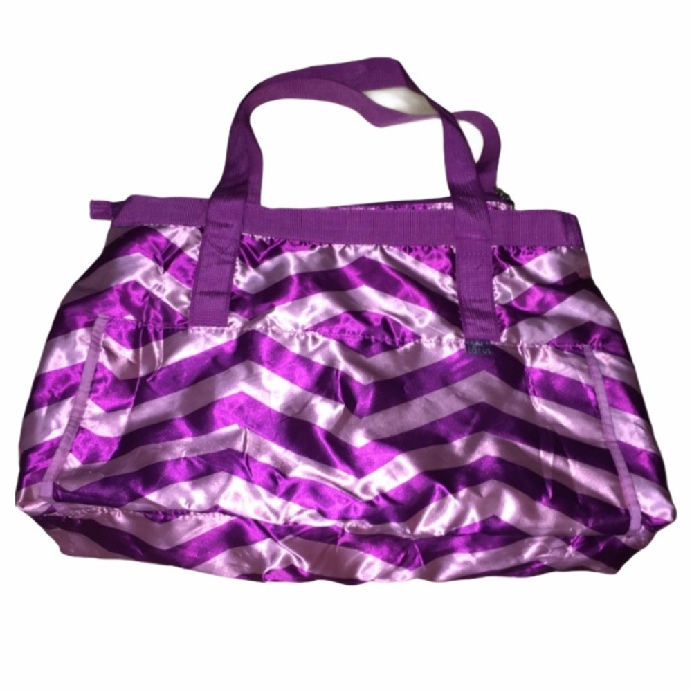Lotus Pink Chevron Silky Gym / Yoga Bag